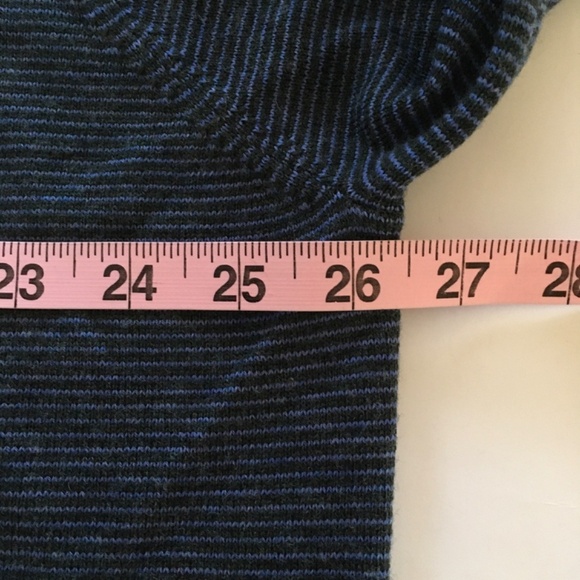 Peter Millar Striped 1/4 Zip Blue Green sweater XXL 100% Extrafine Merino Wool - Picture 12 of 14